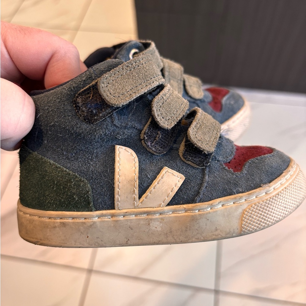 Veja Kids' Multicolor Sneakers with Velcro Straps
